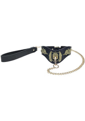 Ouch! London Collection Collar with Leash - Black