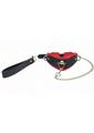 Ouch! Milan Collection Collar with Leash - Black/Red