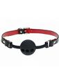 Ouch! Milan Collection Silicone Ball Gag - Black/Red