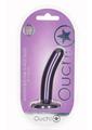 Ouch! Smooth G-Spot Silicone Dildo 5in - Metallic