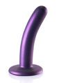 Ouch! Smooth G-Spot Silicone Dildo 5in - Metallic