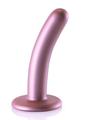 Ouch! Smooth G-Spot Silicone Dildo 5in - Metallic