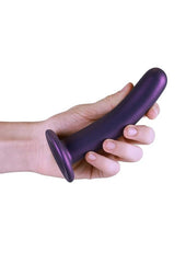 Ouch! Smooth G-Spot Silicone Dildo 6in - Metallic