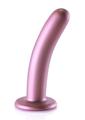 Ouch! Smooth G-Spot Silicone Dildo 6in - Metallic