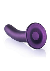 Ouch! Smooth G-Spot Silicone Dildo 7in - Metallic