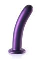 Ouch! Smooth G-Spot Silicone Dildo 7in - Metallic