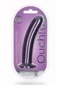 Ouch! Smooth G-Spot Silicone Dildo 7in - Metallic