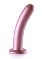 Ouch! Smooth G-Spot Silicone Dildo 7in - Metallic