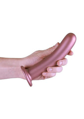 Ouch! Smooth G-Spot Silicone Dildo 7in - Metallic