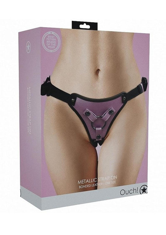 Ouch! Strap-On Harness- Metallic - Rose Gold