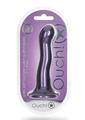 Ouch! Ultra Soft Curvy G-Spot Silicone Dildo 7in - Metallic