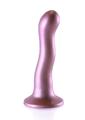 Ouch! Ultra Soft Curvy G-Spot Silicone Dildo 7in - Mettalic