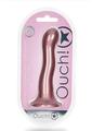 Ouch! Ultra Soft Curvy G-Spot Silicone Dildo 7in - Mettalic