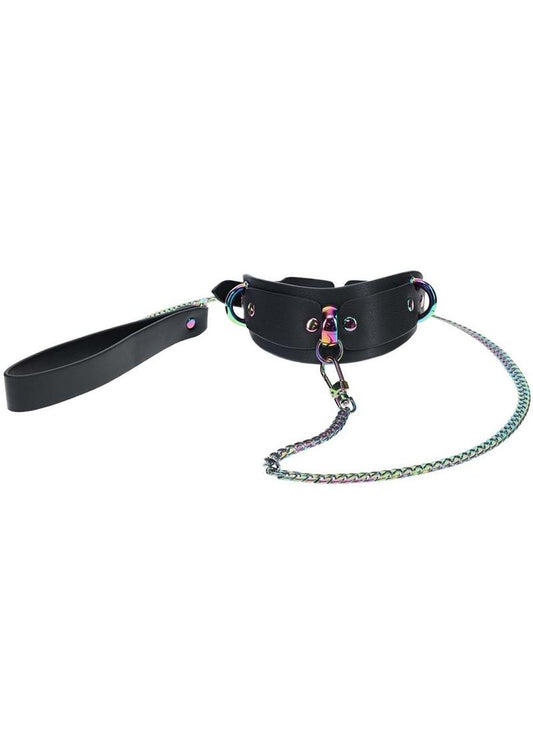 Ouch! Venice Collection Collar with Leash - Black