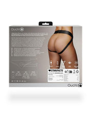 Ouch! Vibrating Strap-On Thong with Removable Butt Straps Rechargeable