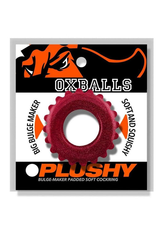 Oxball Plushy Single Cock Ring - Cherry Lips