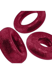 flexible silicone cock rings in cherry lips red for adjustable pressure and erection support