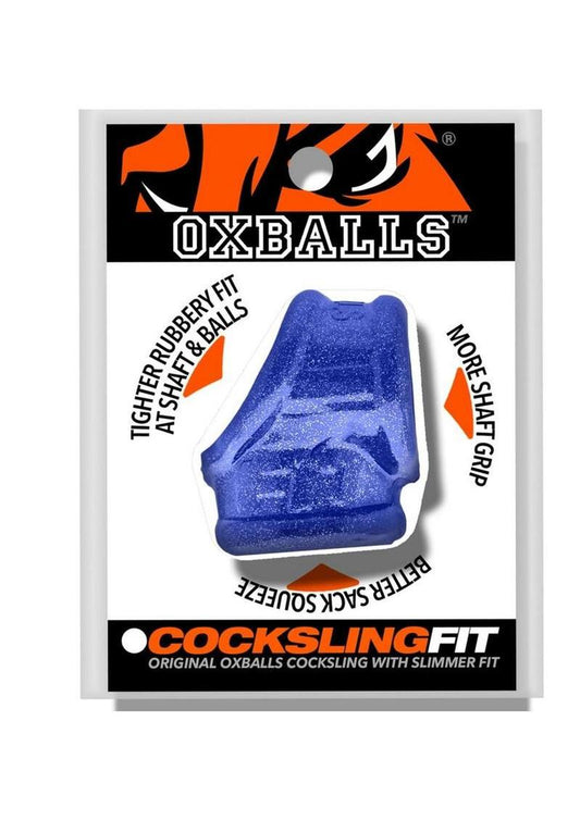 oxballs cocksling fit sling in blue fire designed for slimmer tighter fit and firm support