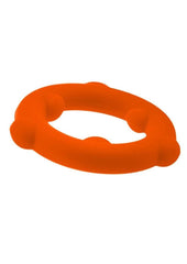 Liquid silicone ring providing snug fit for girth increase and intensified erotic sensations