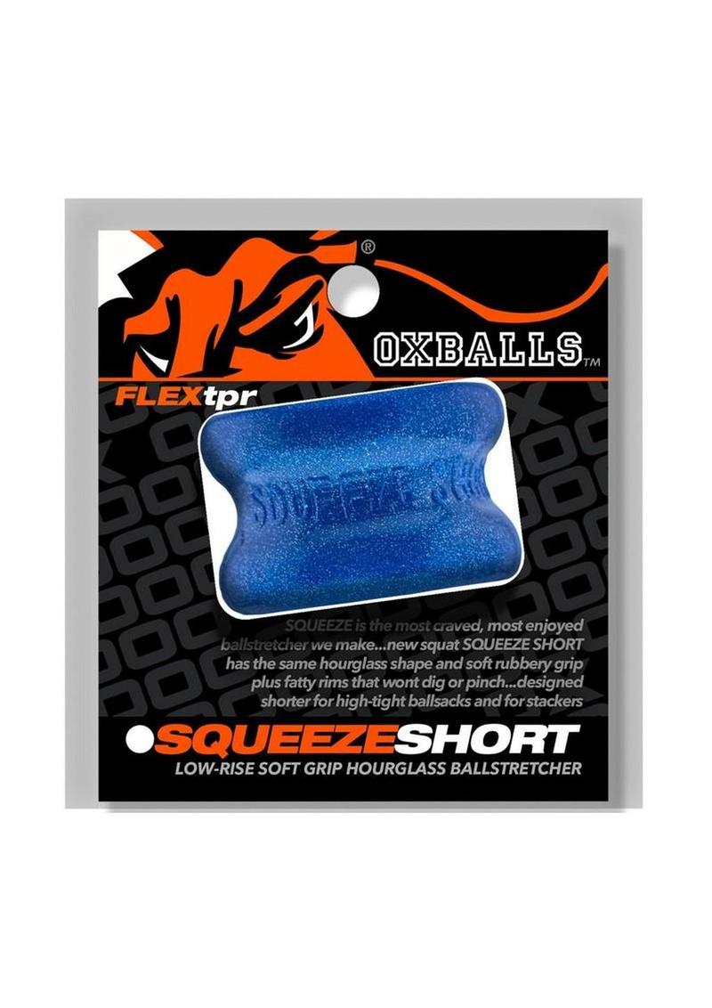 blue fire short silicone ballstretcher for tight sack support and advanced male play