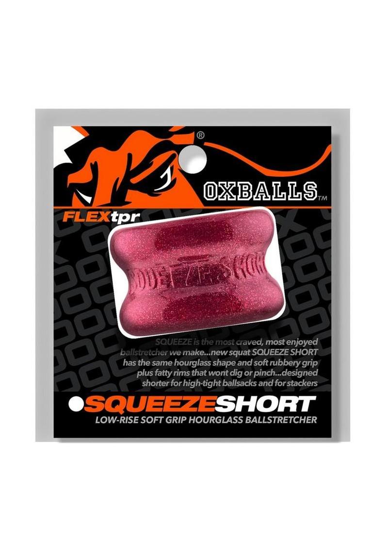 male ballstretcher toy offering intense tight sensation and secure snug hold during play - Red/Silver