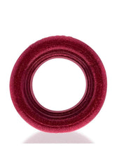 short red silicone ballstretcher designed for comfort fit and testicle stretching pleasure