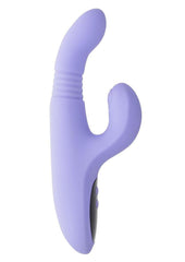 silicone rabbit vibrator with vibration and thrusting modes