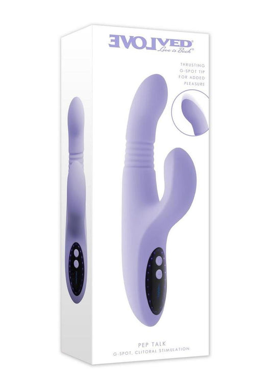Pep Talk Rechargeable Silicone Rabbit Vibrator - Purple