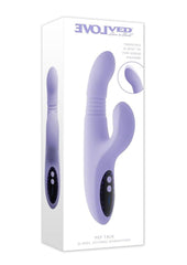 Pep Talk Rechargeable Silicone Rabbit Vibrator - Purple