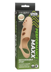 Vibrating stud penis sleeve full length view