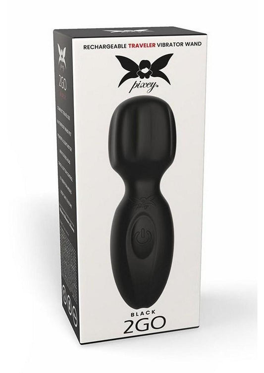 Pixey 2go Rechargeable Silicone Mini Wand - Black