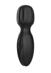 Discreet black wand massager body safe silicone rechargeable quiet adult toy for external pleasure relaxation or intimate foreplay