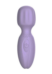 Discreet purple wand massager body safe silicone compact travel ready adult toy for female pleasure relaxation or foreplay fun