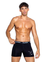 Playboy Mens Tuxedo Classic Boxer - Black/White - Large