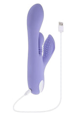 Playboy Nubbin Rubbin Rechargeable Silicone Triple Motor Female Vibrator with Clitoral Stimulator