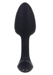 waterproof silicone anal plug featuring unique flicking shaft and vibrating functions for deep stimulation