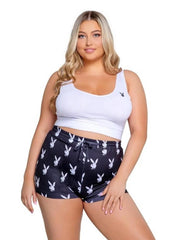 Playboy Slumber Bunny Set (2 Piece) - 1xlarge - Black/White - XLarge/XXLarge
