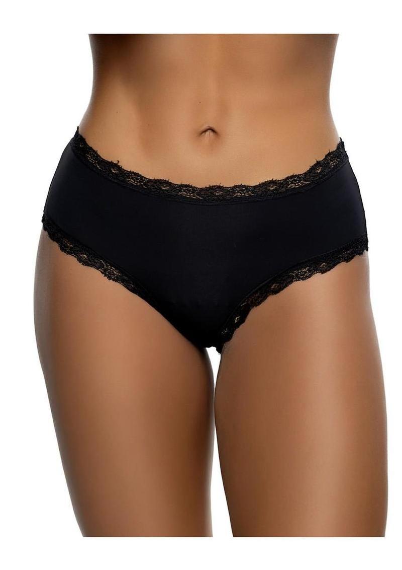Playboy Ultra Soft Panty - Black/Pink - Medium/Small