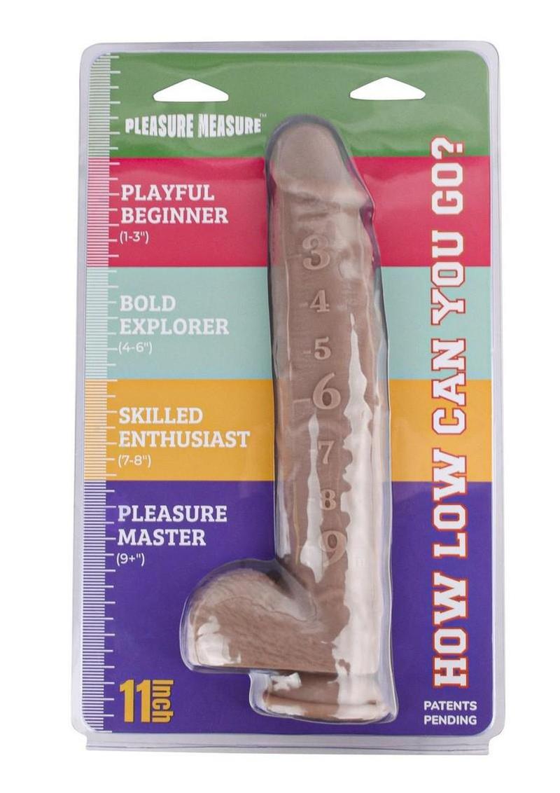 Pleasure Measure Silicone Dildo - Vanilla - 11in