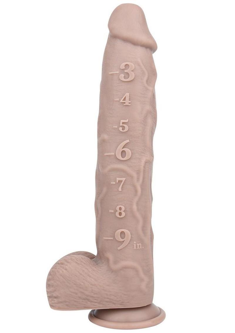 Pleasure Measure Silicone Dildo - Vanilla - 11in