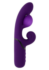 Pleasure Puff Rechargeable Silicone Expandable Rabbit Vibrator - Purple