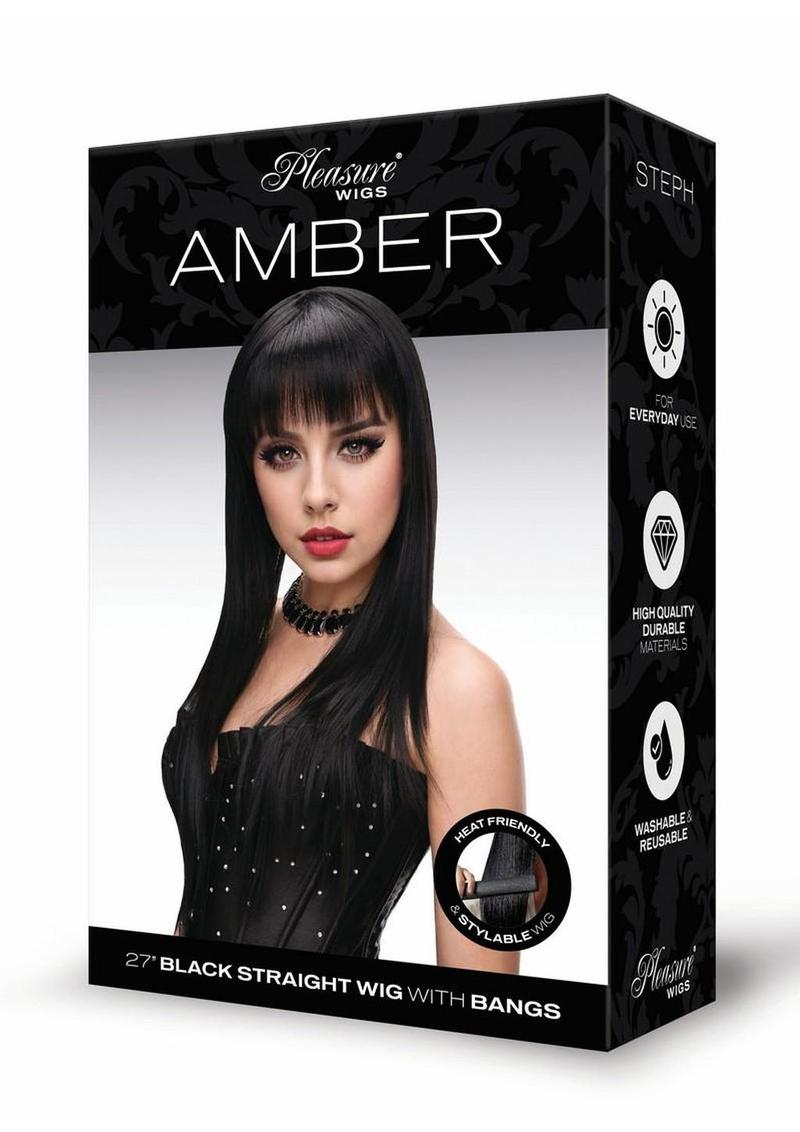 soft realistic amber wig for cosplay or intimacy Pleasure Wigs Collection Amber Wig - Black