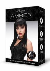soft realistic amber wig for cosplay or intimacy Pleasure Wigs Collection Amber Wig - Black