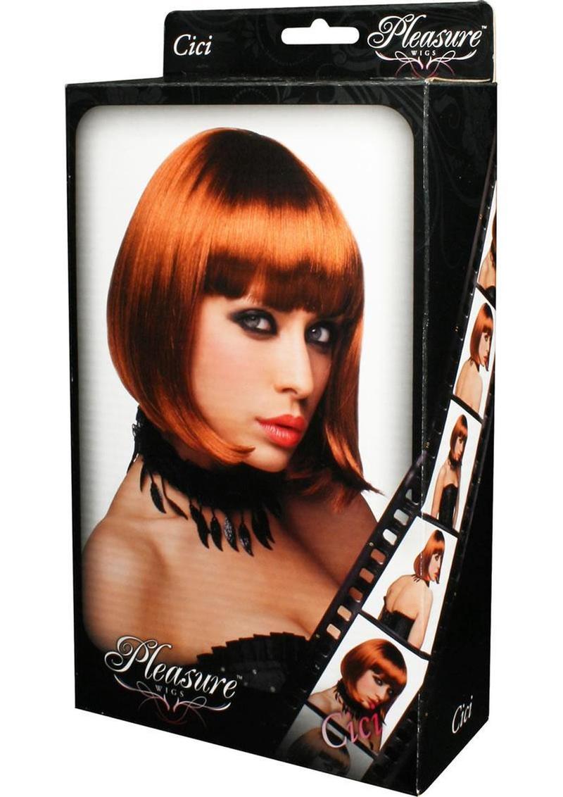 Adjustable synthetic hair wig designed for fashion, fantasy, and intimate play with soft texture and natural shine