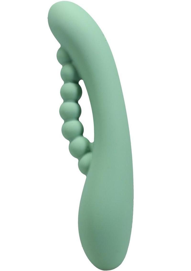 rechargeable wand vibrator with clitoral stimulator and silicone finish