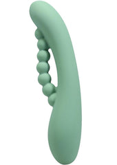 rechargeable wand vibrator with clitoral stimulator and silicone finish