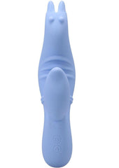 rechargeable rabbit vibrator with clitoral stimulator and silicone finish