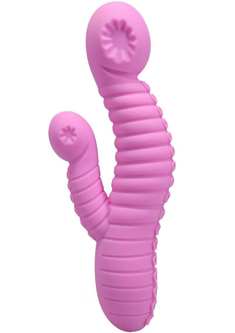 rechargeable rabbit vibrator with clitoral stimulator and silicone finish