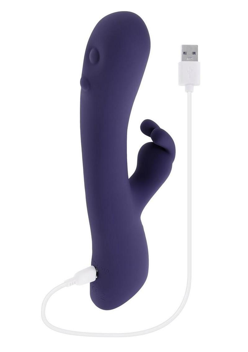 rechargeable rabbit vibrator with tapping stimulation body safe silicone female sex toy