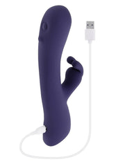 rechargeable rabbit vibrator with tapping stimulation body safe silicone female sex toy